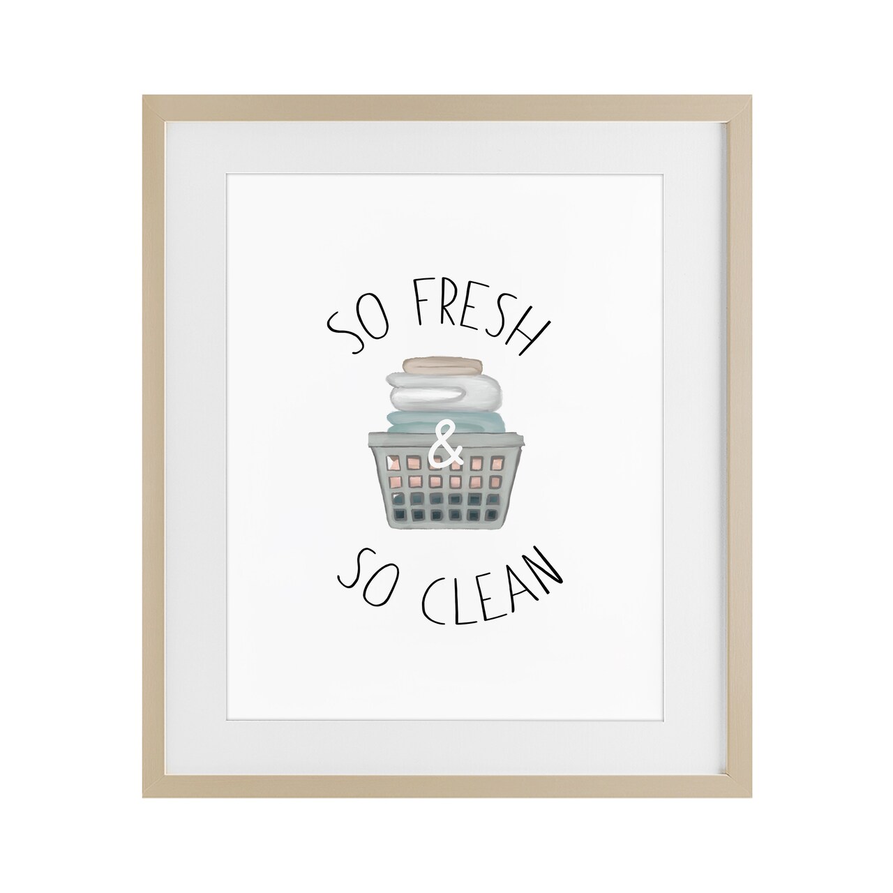 Stupell Industries So Fresh Laundry Basket Framed Print Under Glass, design by Elizabeth Medley